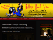 Tablet Screenshot of bettysbodyshop.com